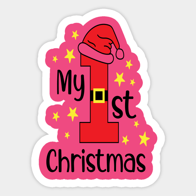 My first Christmas - Christmas Gift Idea Sticker by Designerabhijit